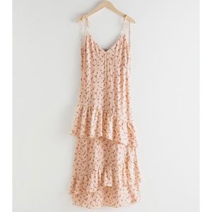 & OTHER STORIES Ruffled Shoulder Tie Maxi Dress